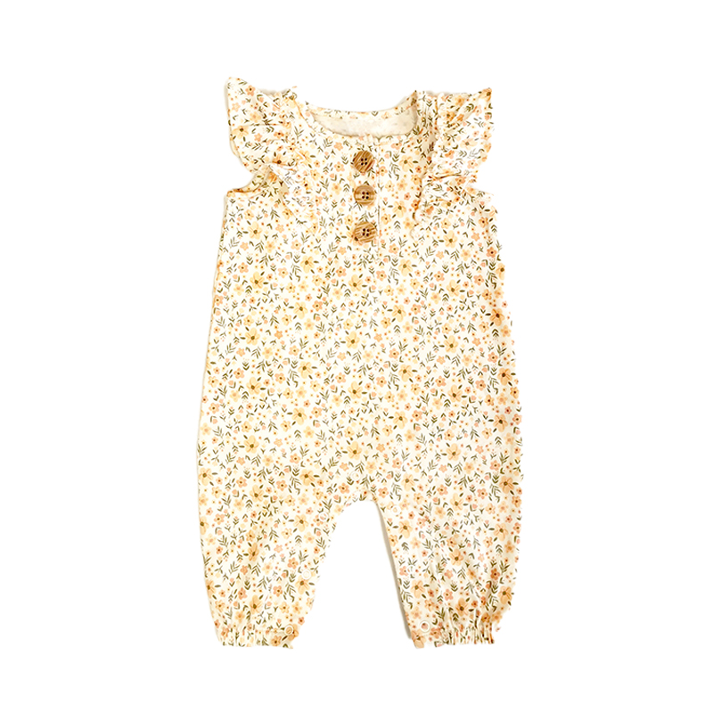 Baby Girls Ruffle Sleeve Romper